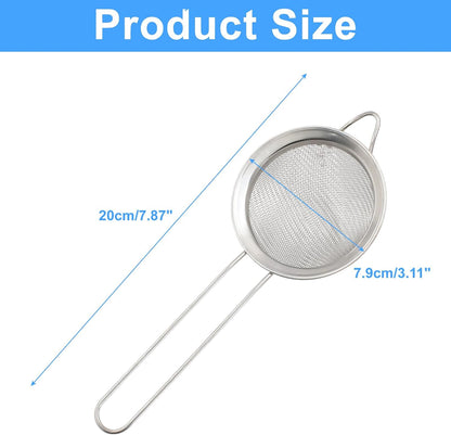 8cm/3.15" Fine Mesh Strainers, Stainless Steel Kitchen Strainers