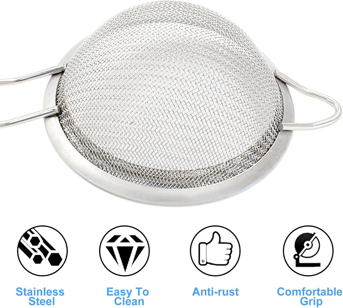 8cm/3.15" Fine Mesh Strainers, Stainless Steel Kitchen Strainers