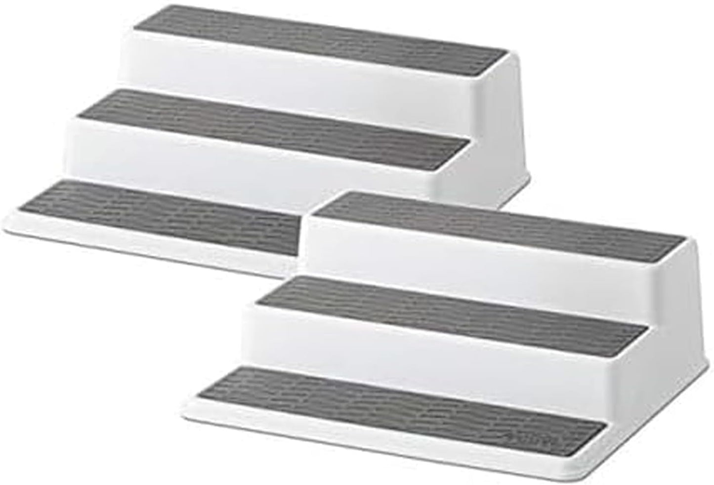 Grey 2 Non-Skid 3-Tier Spice Rack Organizer for Pantry, 2-Pack, 10-Inch