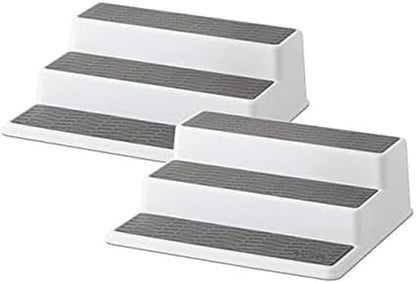 Grey 2 Non-Skid 3-Tier Spice Rack Organizer for Pantry, 2-Pack, 10-Inch