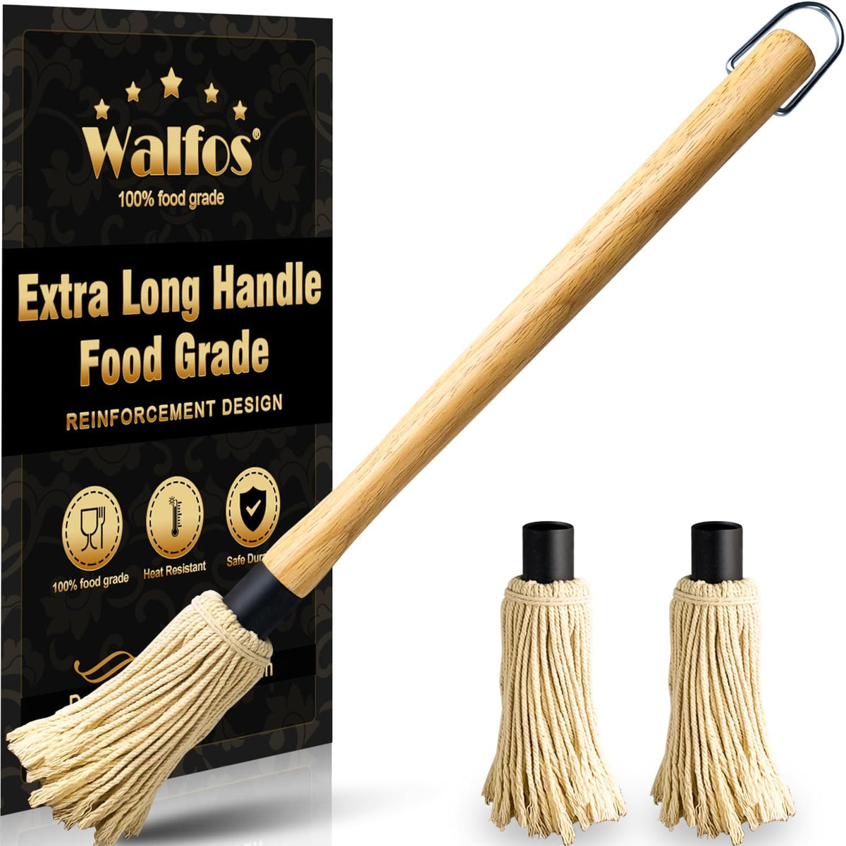 600°F Heat Resistant Silicone Basting Brushes BPA Free Pastry Brush, Spread Oil Butter Sauce for BBQ Grill Baking Kitchen Cooking, Dishwasher Safe (2 SIZE)