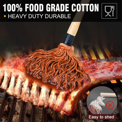 600°F Heat Resistant Silicone Basting Brushes BPA Free Pastry Brush, Spread Oil Butter Sauce for BBQ Grill Baking Kitchen Cooking, Dishwasher Safe (2 SIZE)
