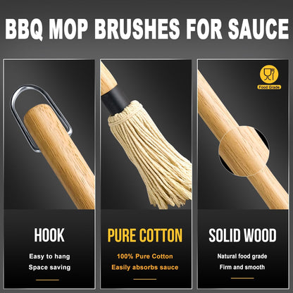 600°F Heat Resistant Silicone Basting Brushes BPA Free Pastry Brush, Spread Oil Butter Sauce for BBQ Grill Baking Kitchen Cooking, Dishwasher Safe (2 SIZE)