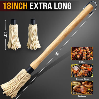 600°F Heat Resistant Silicone Basting Brushes BPA Free Pastry Brush, Spread Oil Butter Sauce for BBQ Grill Baking Kitchen Cooking, Dishwasher Safe (2 SIZE)