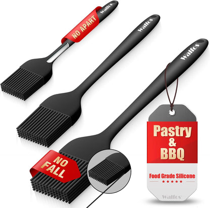 600°F Heat Resistant Silicone Basting Brushes BPA Free Pastry Brush, Spread Oil Butter Sauce for BBQ Grill Baking Kitchen Cooking, Dishwasher Safe (2 SIZE)