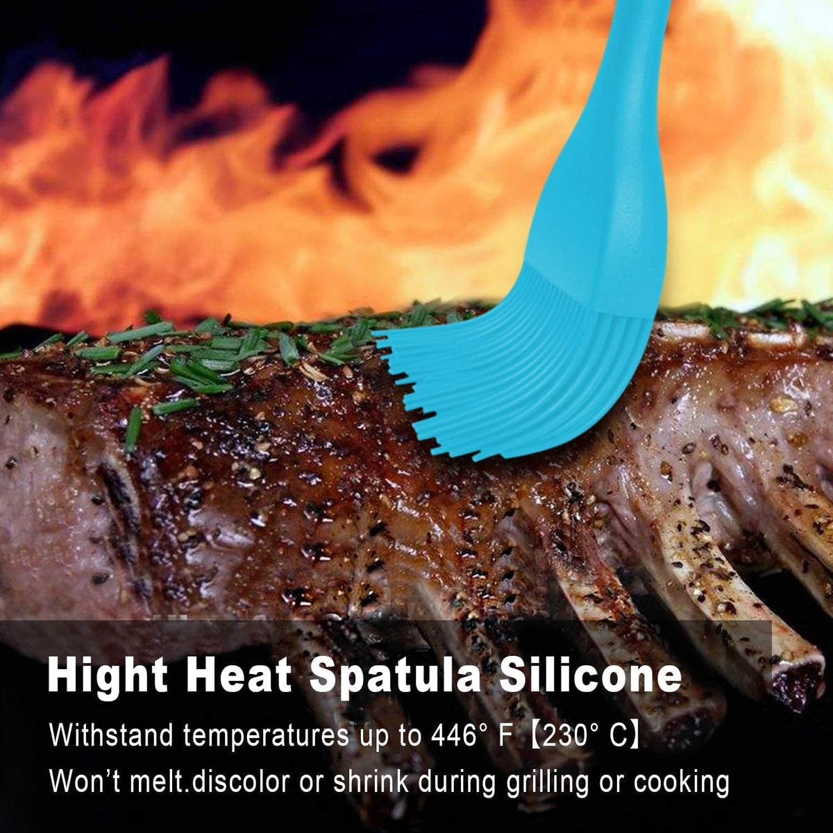 600°F Heat Resistant Silicone Basting Brushes BPA Free Pastry Brush, Spread Oil Butter Sauce for BBQ Grill Baking Kitchen Cooking, Dishwasher Safe (2 SIZE)