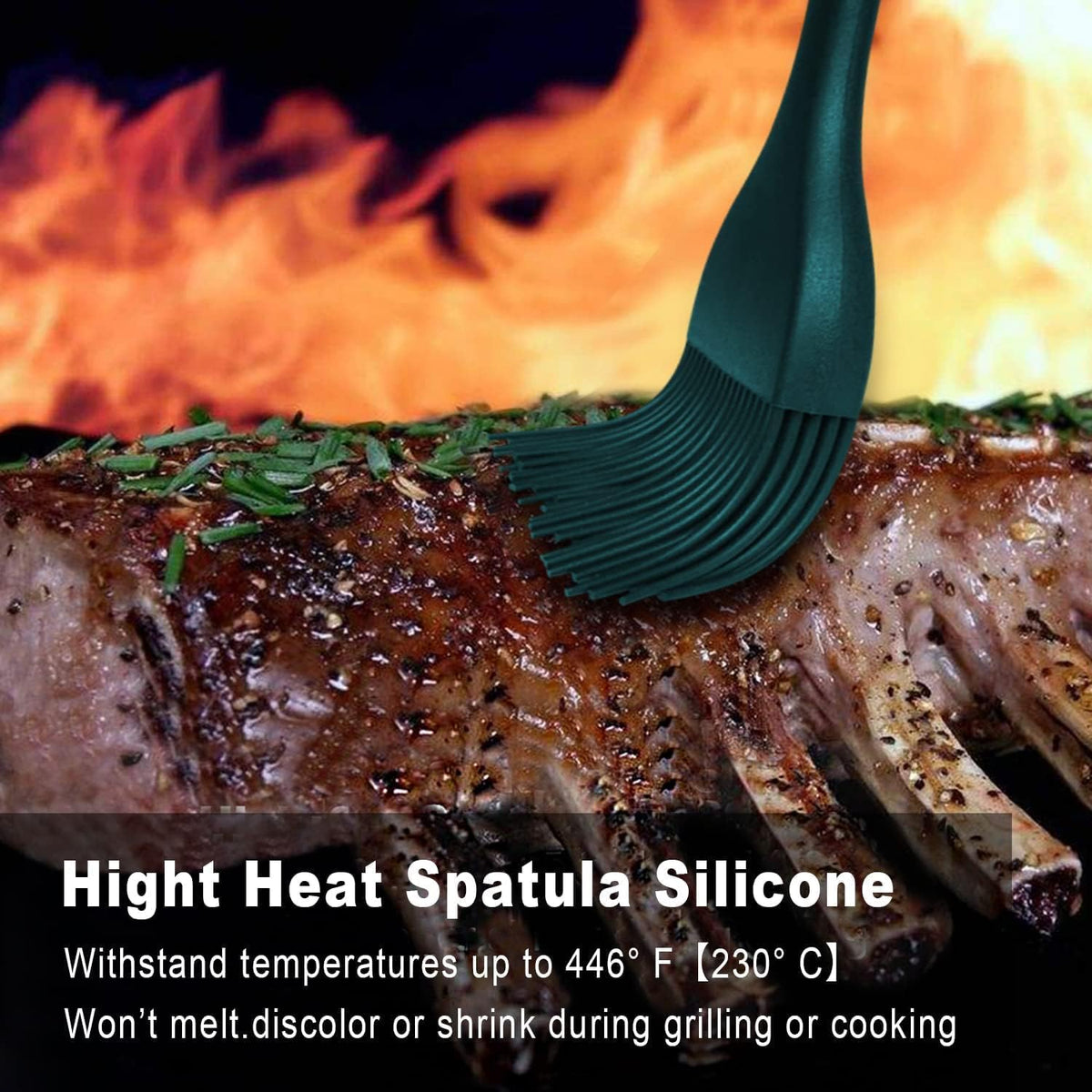600°F Heat Resistant Silicone Basting Brushes BPA Free Pastry Brush, Spread Oil Butter Sauce for BBQ Grill Baking Kitchen Cooking, Dishwasher Safe (2 SIZE)