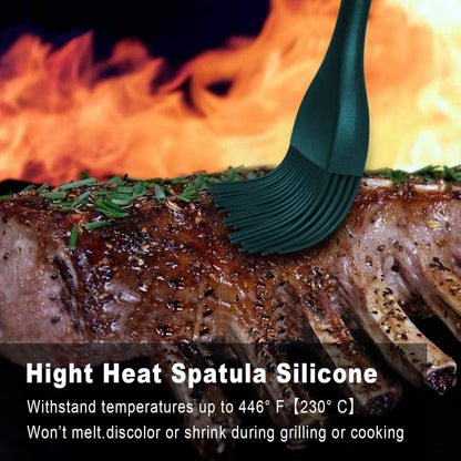 600°F Heat Resistant Silicone Basting Brushes BPA Free Pastry Brush, Spread Oil Butter Sauce for BBQ Grill Baking Kitchen Cooking, Dishwasher Safe (2 SIZE)