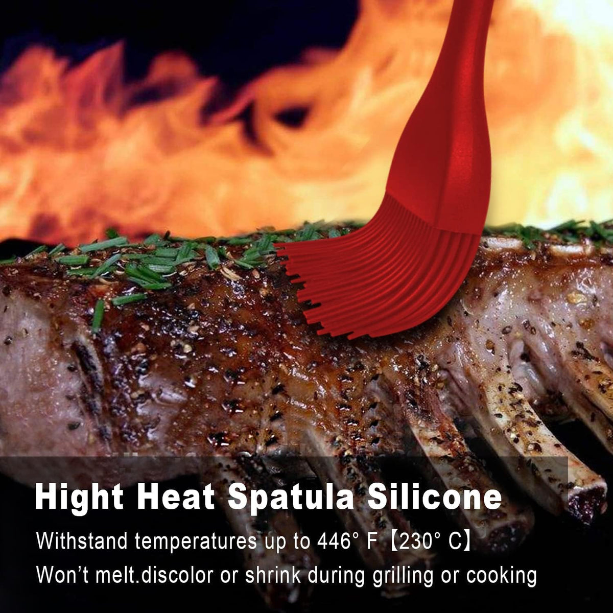 600°F Heat Resistant Silicone Basting Brushes BPA Free Pastry Brush, Spread Oil Butter Sauce for BBQ Grill Baking Kitchen Cooking, Dishwasher Safe (2 SIZE)