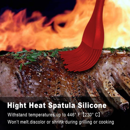 600°F Heat Resistant Silicone Basting Brushes BPA Free Pastry Brush, Spread Oil Butter Sauce for BBQ Grill Baking Kitchen Cooking, Dishwasher Safe (2 SIZE)