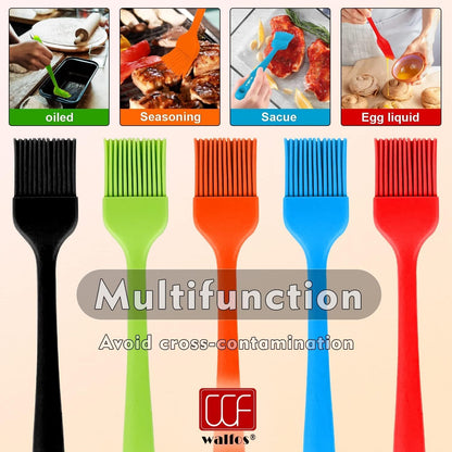 600°F Heat Resistant Silicone Basting Brushes BPA Free Pastry Brush, Spread Oil Butter Sauce for BBQ Grill Baking Kitchen Cooking, Dishwasher Safe (2 SIZE)