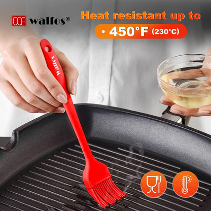 600°F Heat Resistant Silicone Basting Brushes BPA Free Pastry Brush, Spread Oil Butter Sauce for BBQ Grill Baking Kitchen Cooking, Dishwasher Safe (2 SIZE)