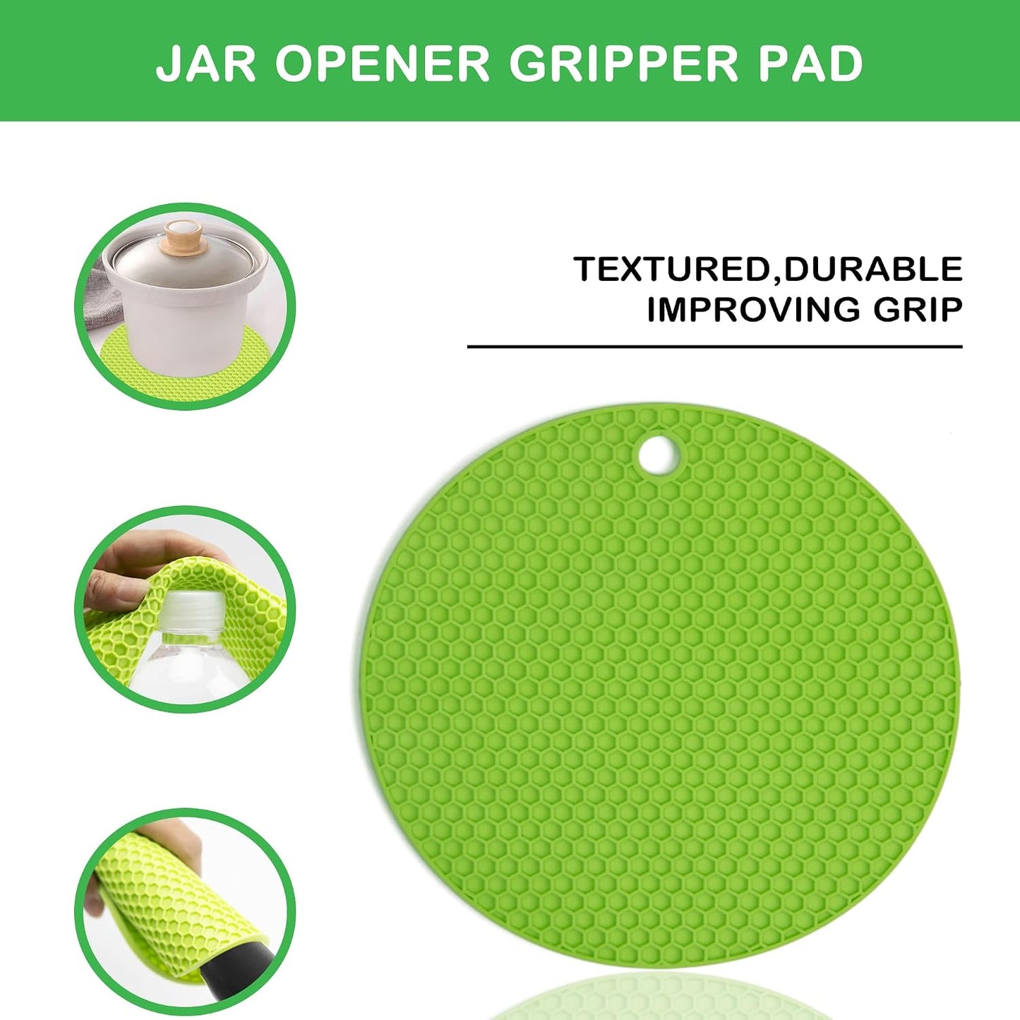 Jar Opener for Weak Hands, Seniors with Arthritis, 5 in 1 Multi Function Bottle Opener Lid Opener for Arthritic Hands with Non Slip Rubber Jar Opener Gripper Pad