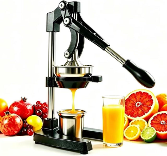 Commercial Cast Iron Juicer,Heavy-Duty Manual Juicer hand press,Professional Citrus Juicer with Stainless Steel Cup,hand press Juicer for Bartenders,Juice Lovers & Health Enthusiasts,Easy to Clean