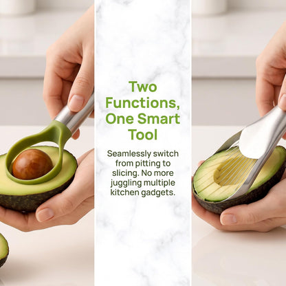 2-in-1 Avocado Slicer & Pitter, Stainless Steel Kitchen Tool