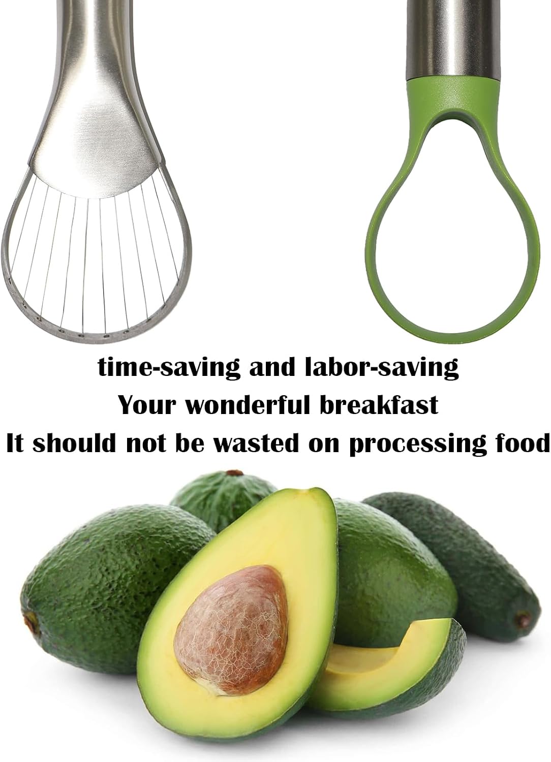 2-in-1 Avocado Slicer & Pitter, Stainless Steel Kitchen Tool