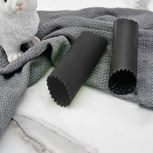 Silicone Garlic Peeler 2 Piece, Black Garlic Roller, Inner Wall Polka Dot Design, with Hanging Holes, Easy to Operate and Dishwasher Safe.