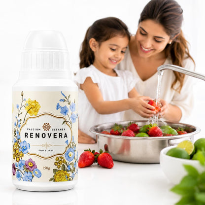 Fruit & Vegetable Wash | Up to 150 Washes, 1-Year Supply, Gentle Enough for Baby Food, Single Ingredient, Removes Residues, Calcium Helps Keep Produce Fresh Up to 20x Longer