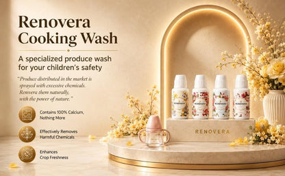 Fruit & Vegetable Wash | Up to 150 Washes, 1-Year Supply, Gentle Enough for Baby Food, Single Ingredient, Removes Residues, Calcium Helps Keep Produce Fresh Up to 20x Longer