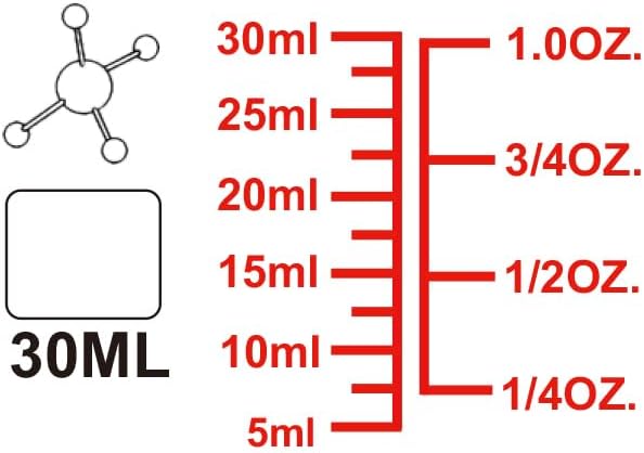 High Borosilicate Glass Measuring Cup-V-Shaped Spout,120ml(4OZ) Glass Measuring Beaker for Kitchen or Restaurant, Easy to Read(Pack of 2)