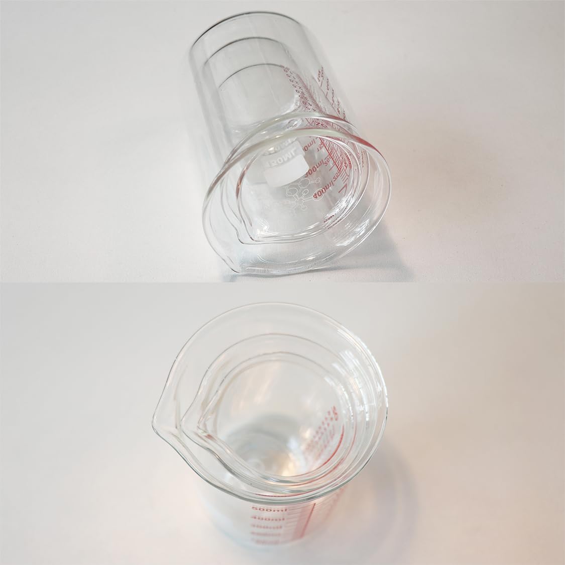 High Borosilicate Glass Measuring Cup-V-Shaped Spout,120ml(4OZ) Glass Measuring Beaker for Kitchen or Restaurant, Easy to Read(Pack of 2)