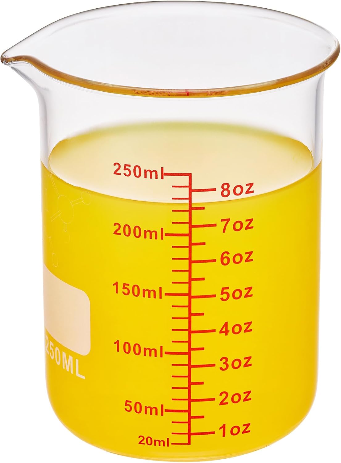 High Borosilicate Glass Measuring Cup-V-Shaped Spout,120ml(4OZ) Glass Measuring Beaker for Kitchen or Restaurant, Easy to Read(Pack of 2)
