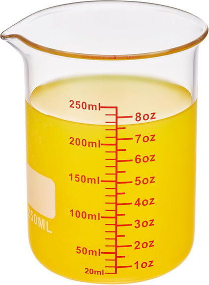 High Borosilicate Glass Measuring Cup-V-Shaped Spout,120ml(4OZ) Glass Measuring Beaker for Kitchen or Restaurant, Easy to Read(Pack of 2)