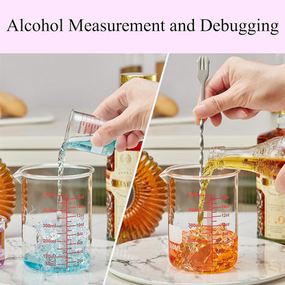 High Borosilicate Glass Measuring Cup-V-Shaped Spout,120ml(4OZ) Glass Measuring Beaker for Kitchen or Restaurant, Easy to Read(Pack of 2)