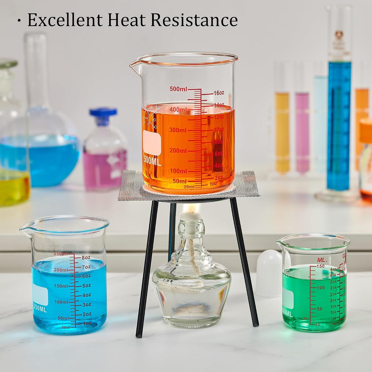 High Borosilicate Glass Measuring Cup-V-Shaped Spout,120ml(4OZ) Glass Measuring Beaker for Kitchen or Restaurant, Easy to Read(Pack of 2)