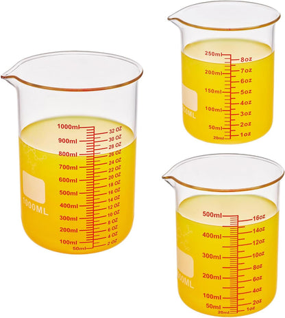High Borosilicate Glass Measuring Cup-V-Shaped Spout,120ml(4OZ) Glass Measuring Beaker for Kitchen or Restaurant, Easy to Read(Pack of 2)