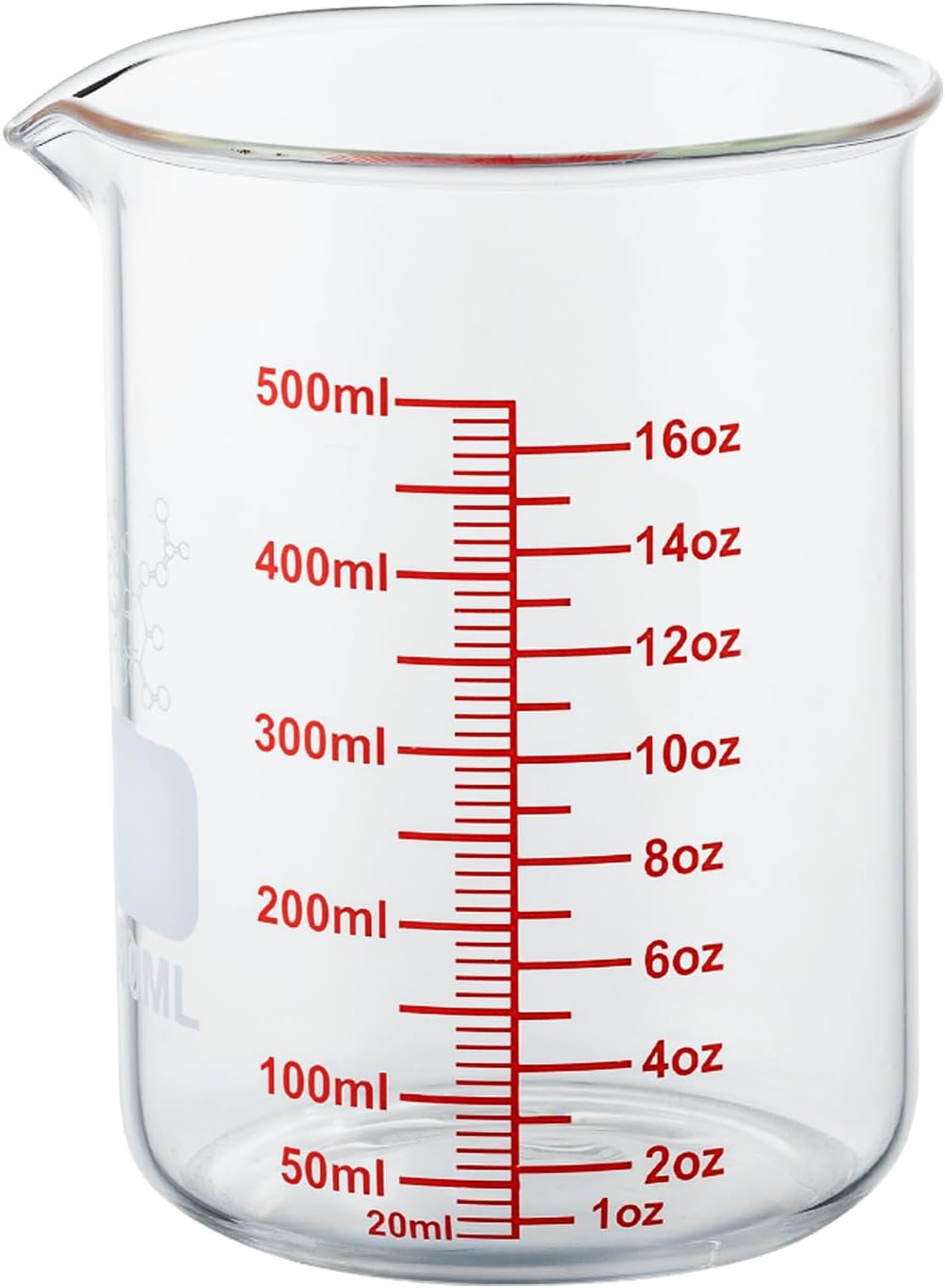High Borosilicate Glass Measuring Cup-V-Shaped Spout,120ml(4OZ) Glass Measuring Beaker for Kitchen or Restaurant, Easy to Read(Pack of 2)