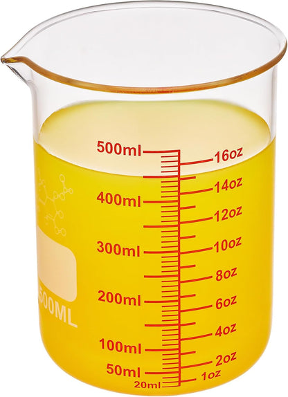 High Borosilicate Glass Measuring Cup-V-Shaped Spout,120ml(4OZ) Glass Measuring Beaker for Kitchen or Restaurant, Easy to Read(Pack of 2)
