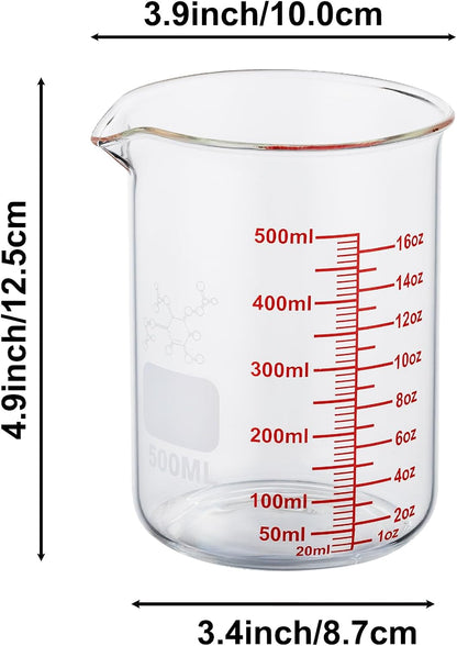 High Borosilicate Glass Measuring Cup-V-Shaped Spout,120ml(4OZ) Glass Measuring Beaker for Kitchen or Restaurant, Easy to Read(Pack of 2)