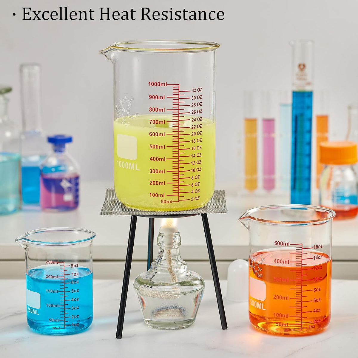 High Borosilicate Glass Measuring Cup-V-Shaped Spout,120ml(4OZ) Glass Measuring Beaker for Kitchen or Restaurant, Easy to Read(Pack of 2)