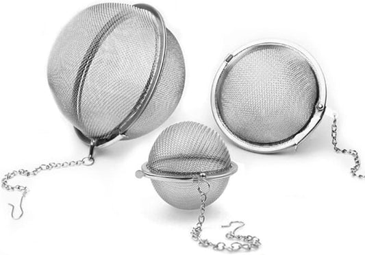 Stainless Steel Mesh Tea Ball, Extra Fine Mesh Tea Infuser for Loose Leaf Tea, Tea Strainers Tea Infuser Strainer Filters for Tea 3piece set