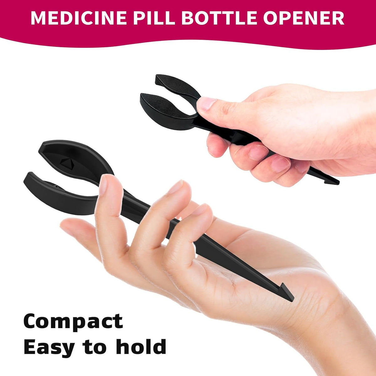 2 Pack Medicine Pill Bottle Opener, 3 In 1 Simple Pill Bottle Opener for Removing Paper Under Cap, Multifunctional Medication Tool,Gift for Seniors/Pharmacist/Technicians,Hospital,Home Use,Pharmacy
