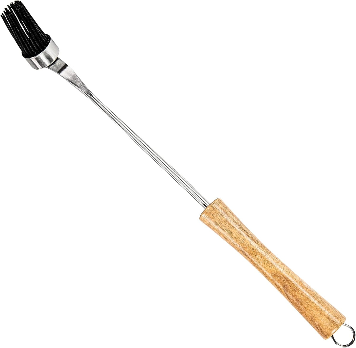 Silicone Basting Brush for Grilling - Premium Acacia Wood Sauce Brush for BBQ & Smoking - Heat Resistant Marinade & Meat Brush - Dishwasher Safe Cooking Brush - Perfect For Fathers Day Gift
