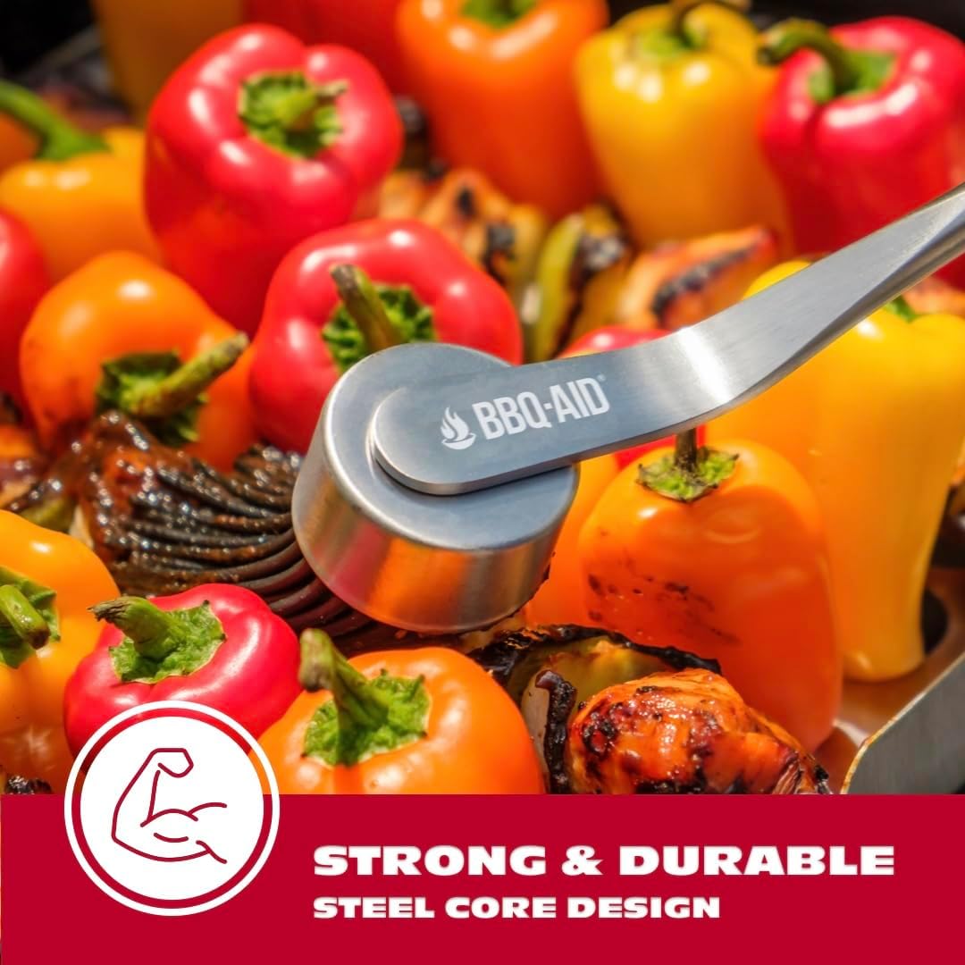 Silicone Basting Brush for Grilling - Premium Acacia Wood Sauce Brush for BBQ & Smoking - Heat Resistant Marinade & Meat Brush - Dishwasher Safe Cooking Brush - Perfect For Fathers Day Gift