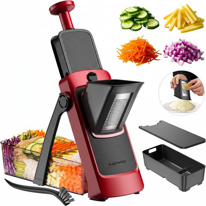 SupMaKin Safe Mandoline Slicer for Kitchen,Adjustable Potato Slicer 1-8 mm