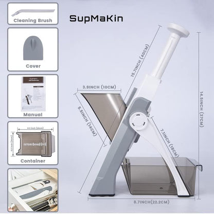 SupMaKin Safe Mandoline Slicer for Kitchen,Adjustable Potato Slicer 1-8 mm