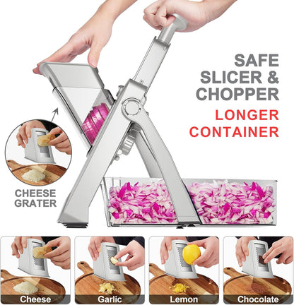 SupMaKin Safe Mandoline Slicer for Kitchen,Adjustable Potato Slicer 1-8 mm
