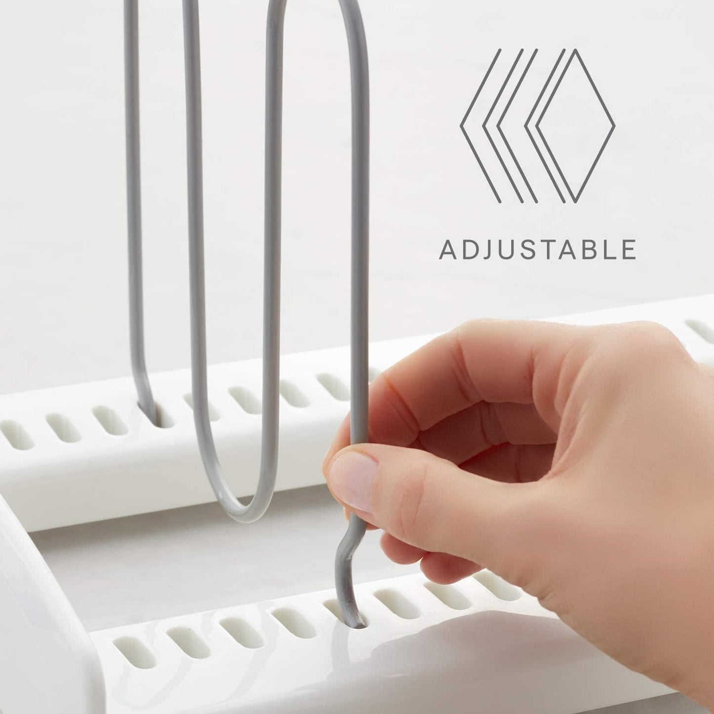 StoreMore Adjustable Pan and Lid Rack, Pot Lids and Pans Organizer for Kitchen Cabinet Storage, Classic Edition