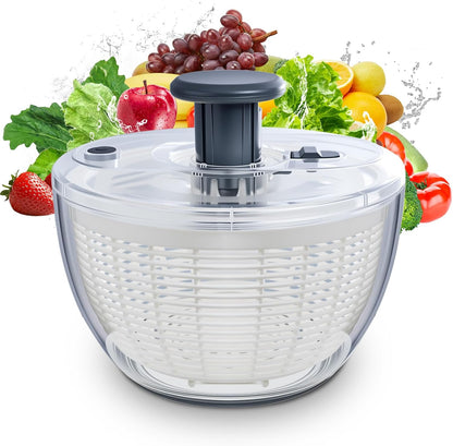 4.2QT Medium Salad Spinner, Vegetable Washer with Bowl & Strainer, BPA-Free