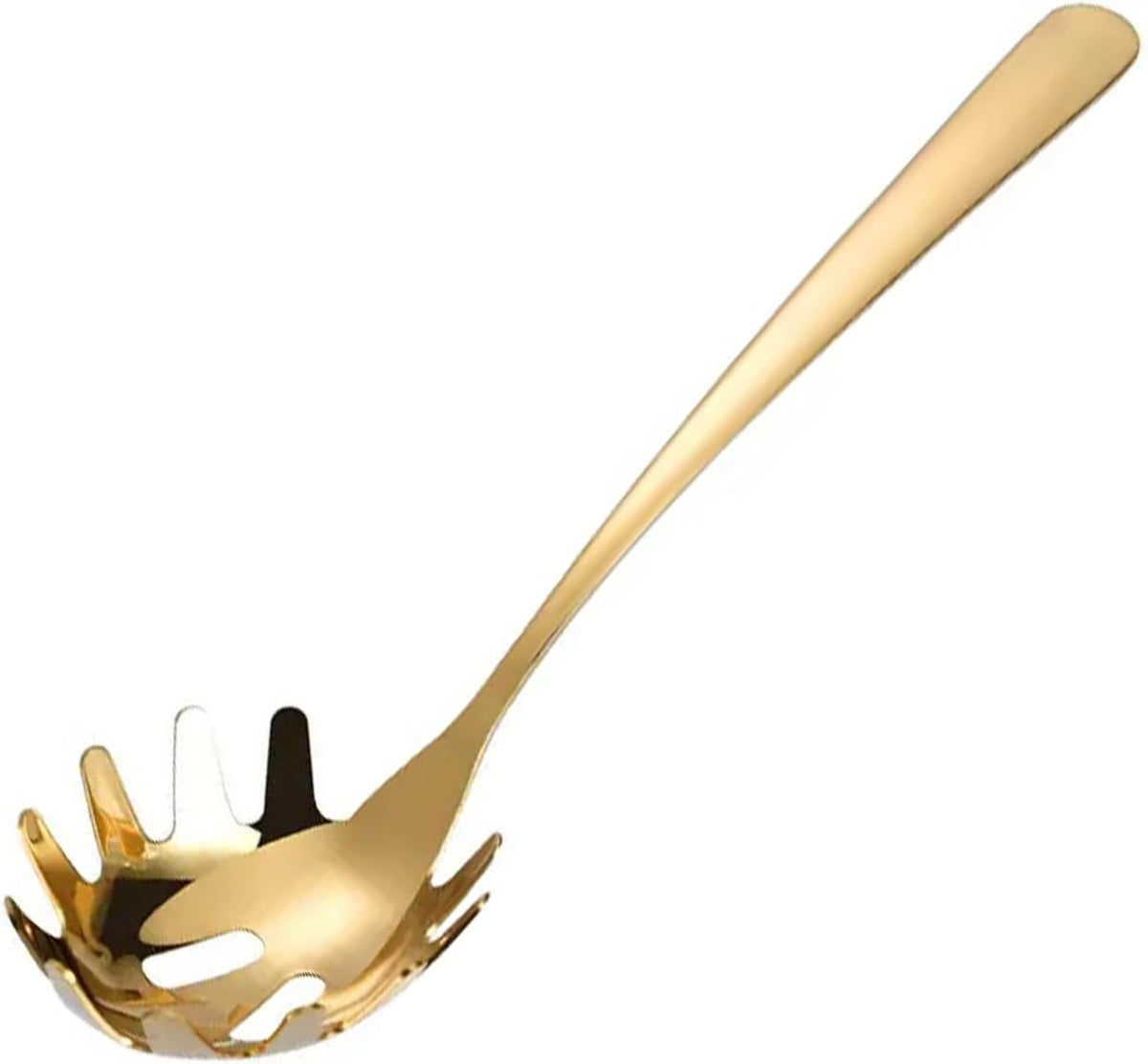 Stainless Steel Pasta Spoon, Spaghetti Spoons Server, Spaghetti Fork with Ergonomic Handle, Noodle Utensil for Kitchen, 9. 4inch
