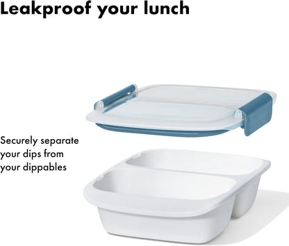 Good Grips Prep & Go Food Storage Container with Colander - Ocean Blue