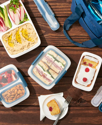 Good Grips Prep & Go Food Storage Container with Colander - Ocean Blue
