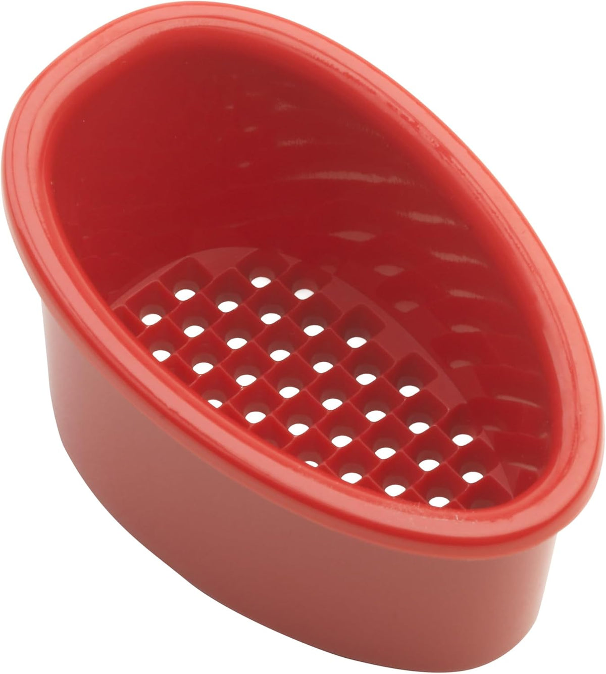 Touch Dishwasher Safe Garlic Press with Stainless Steel Head, Black/Red