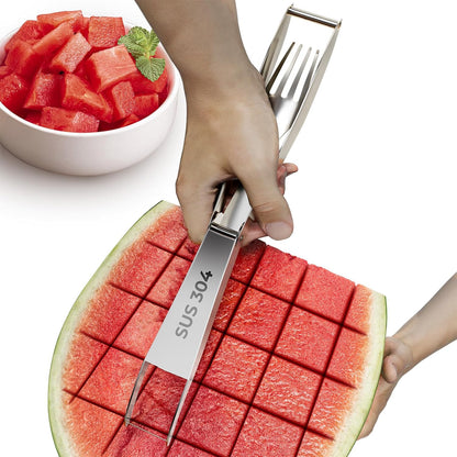 CripsTaste Watermelon Cutter Slicer Tool Stainless Steel Watermelon Fork