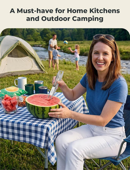 CripsTaste Watermelon Cutter Slicer Tool Stainless Steel Watermelon Fork