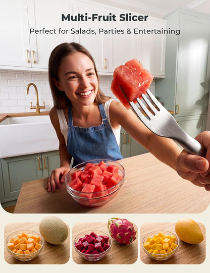 CripsTaste Watermelon Cutter Slicer Tool Stainless Steel Watermelon Fork